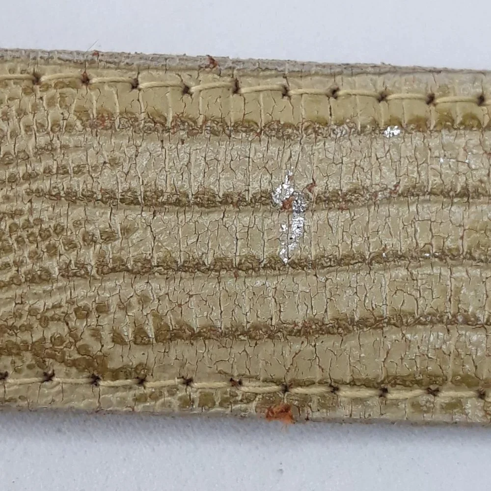 Cipriani Tan Lizard Grain Leather Belt Sz L